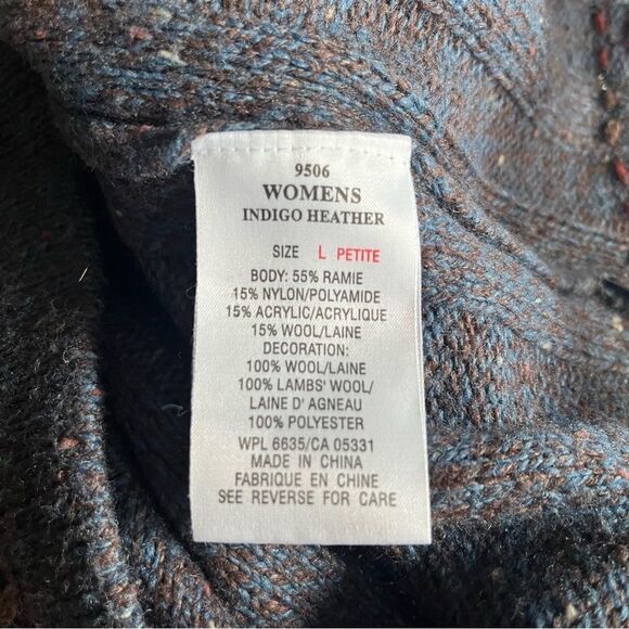 Woolrich Indigo Heather Wool Blend Sweater - Picture 6 of 8